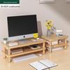 3-Tier Wooden Monitor Riser with Desk Organizer