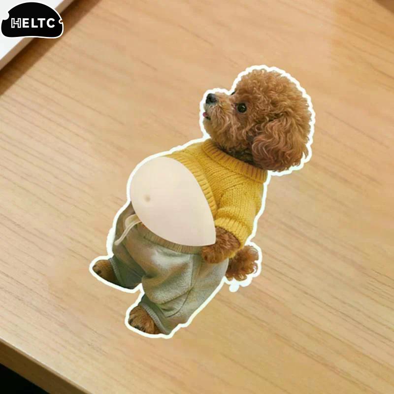 Kawaii 3D Dog Belly Squeezable Stickers Self-Adhesive Relieve Stress Stickers Mobile Phone Decoration Sticker Home Decor