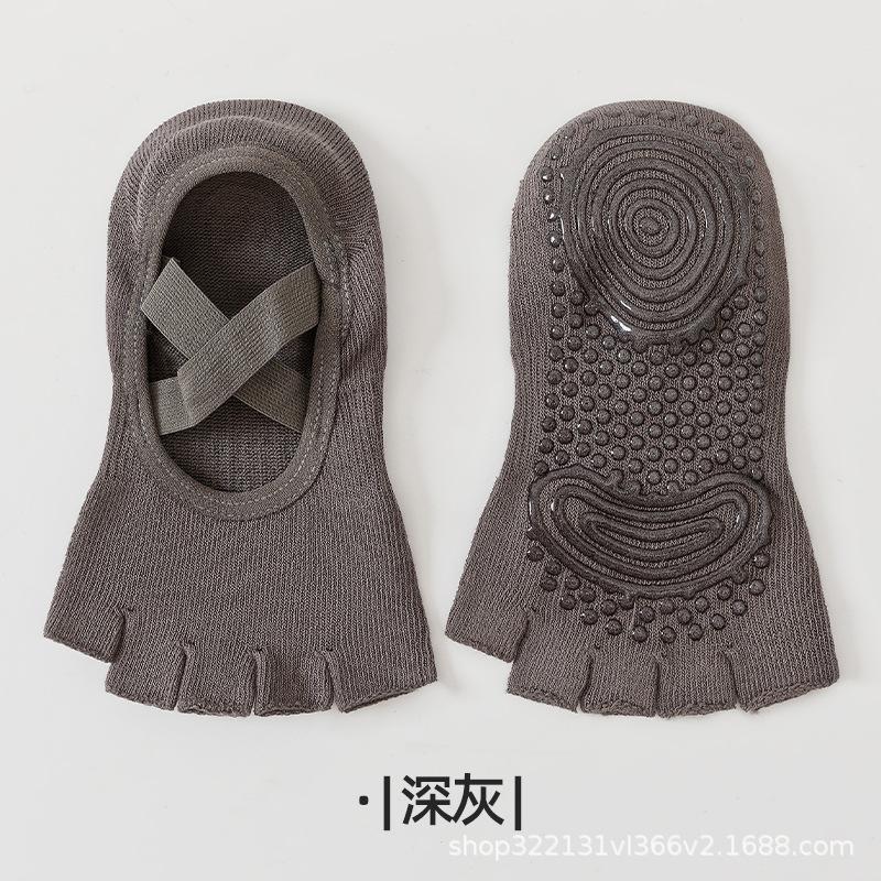 Five-toed Yoga Socks Open-toe Cross-strap Pilates Gym Cotton Socks Four Seasons
