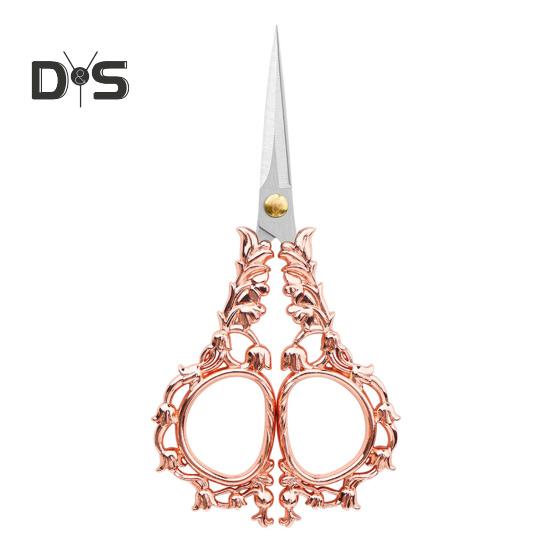Vintage Carved Flower Scissors Heavy Duty Stainless Steel Sharp Blade Multipurpose Tailor Scissors DIY Embroidery Arts Crafts Crochet Yarn Needlework