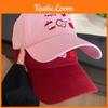 Red Cute Baseball Hat With Embroidery Ideal For Spring Outfits For Women