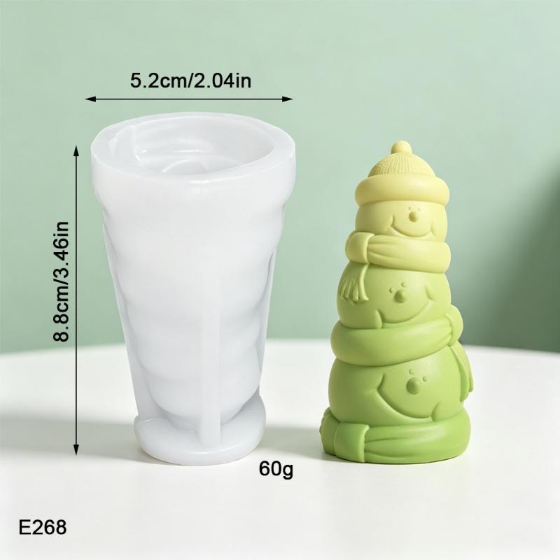Christmas Tree Silicone Mold Diy Aromatherapy Candle Plaster Resin Handmade Mould For Holiday Craft Making