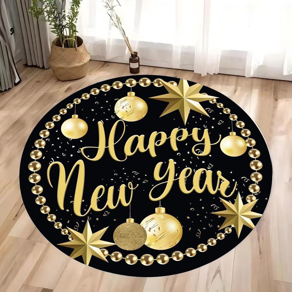 Christmas Elegant Plaid Carpet Poinsettia Gingerbread House Rug for Home Decoration Red Green Gold Mat Rugs for Bedroom Bedroom