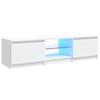 Vidaxl TV Cabinet with LED Lighting, White, 140 X 40 X 35.5 Cm