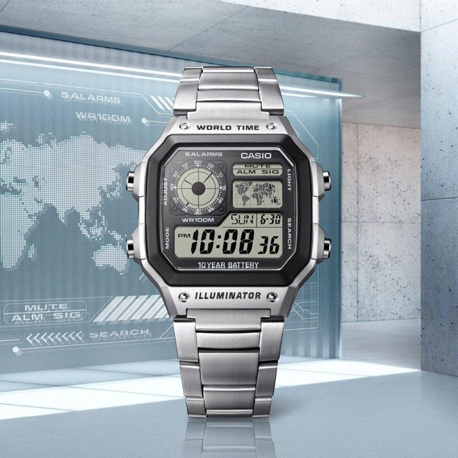 Casio Metal Kasalı ve Paslanmaz Çelik Kordonlu Erkek Quartz Kol Saati AE-1200WHD-1A