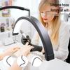 16-inch Desk Clamp Crescent Beauty Lamp, 20W Flexible Hose, for Tattooing, Eyebrow Shaping, Nail Art, U-Shaped Eye Protection, Eyelash Extension.