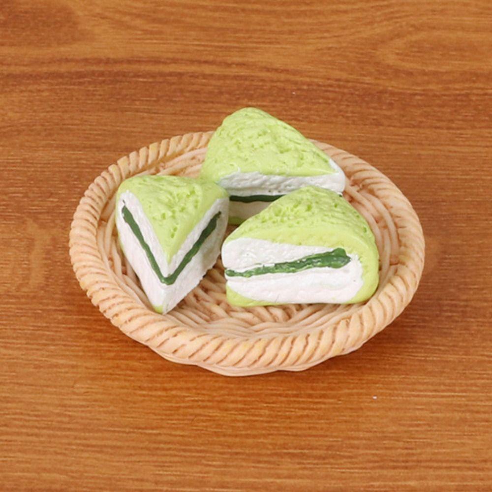 Cake Miniature Kitchen Food Decoration Simulate Resin Fruit Desserts Set  Doll House Decoration