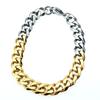 New 316L Stainless Steel Primary Color and Gold Dual Hip Hop Bracelet Anklet