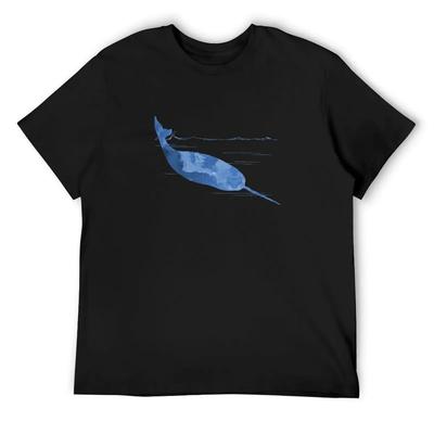 Tričko s narvalem pro kluky, zvířecí potisk pro kluky, bílé, anime věci, anime figurky, pánské tričko, grafické