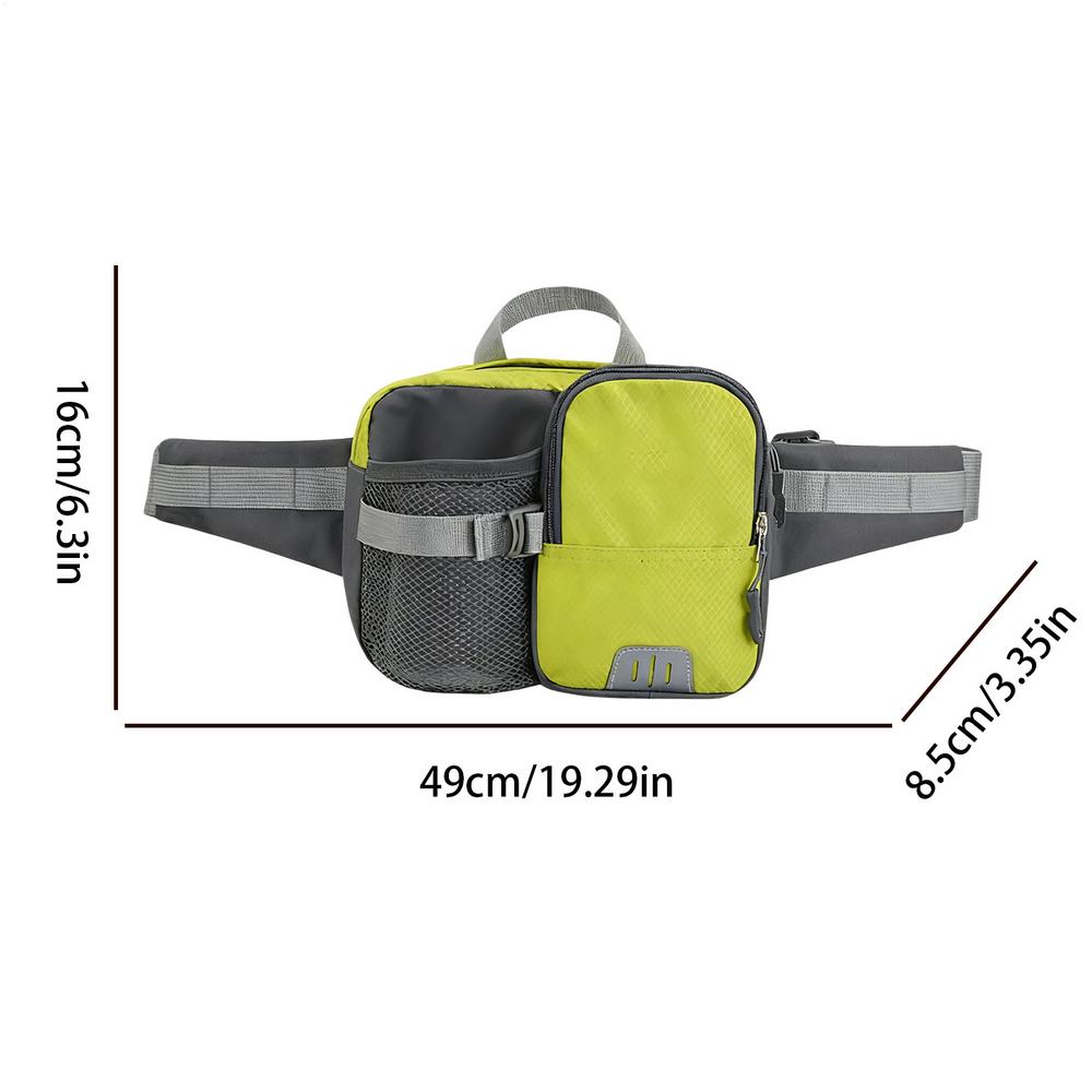 

Belt Bag Waterproof Waist Bag With Adjustable Strap Water Bottle Holder Travel Purse For Dog Walking Hiking Park Vacation зелёный