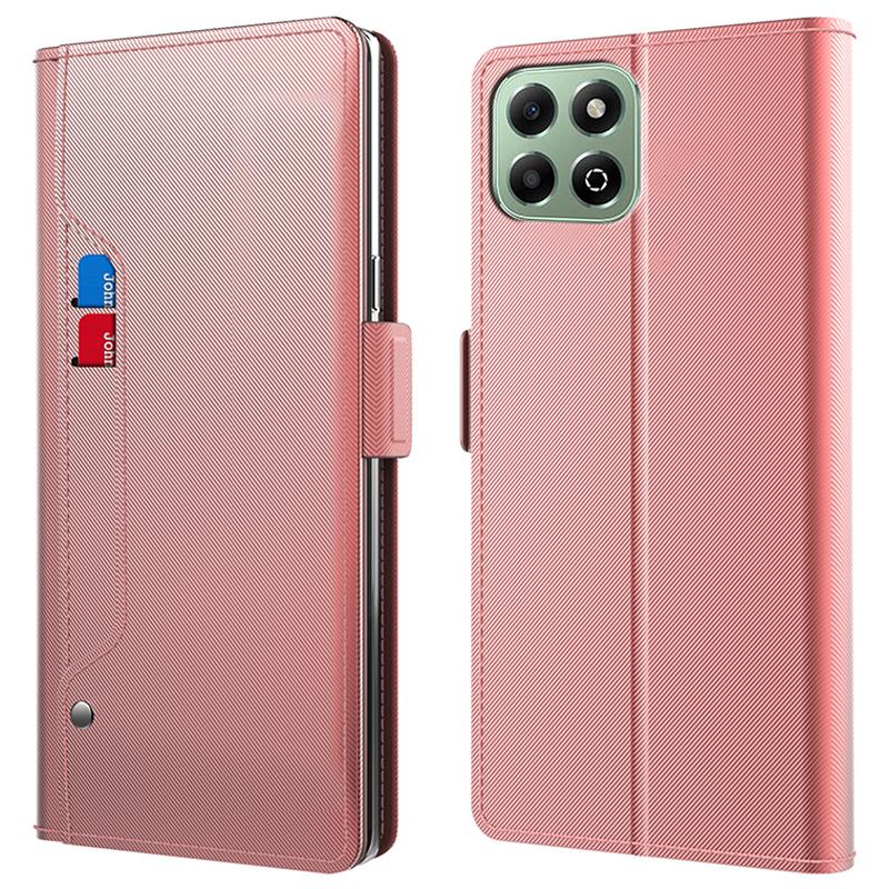 Phone Case For Honor 400 Smart 5G/Play10T 5G/X7d 4G Stand PU Leather Cover Card Holder Mirror