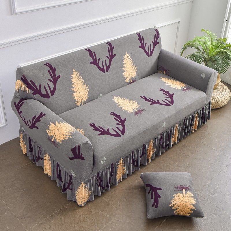 Floral Printed Sofa Cover for Living Room Plaid Stretch Couch Slipcover L Shape Corner Sofa Covers Sofa Towel 1-4 Seat