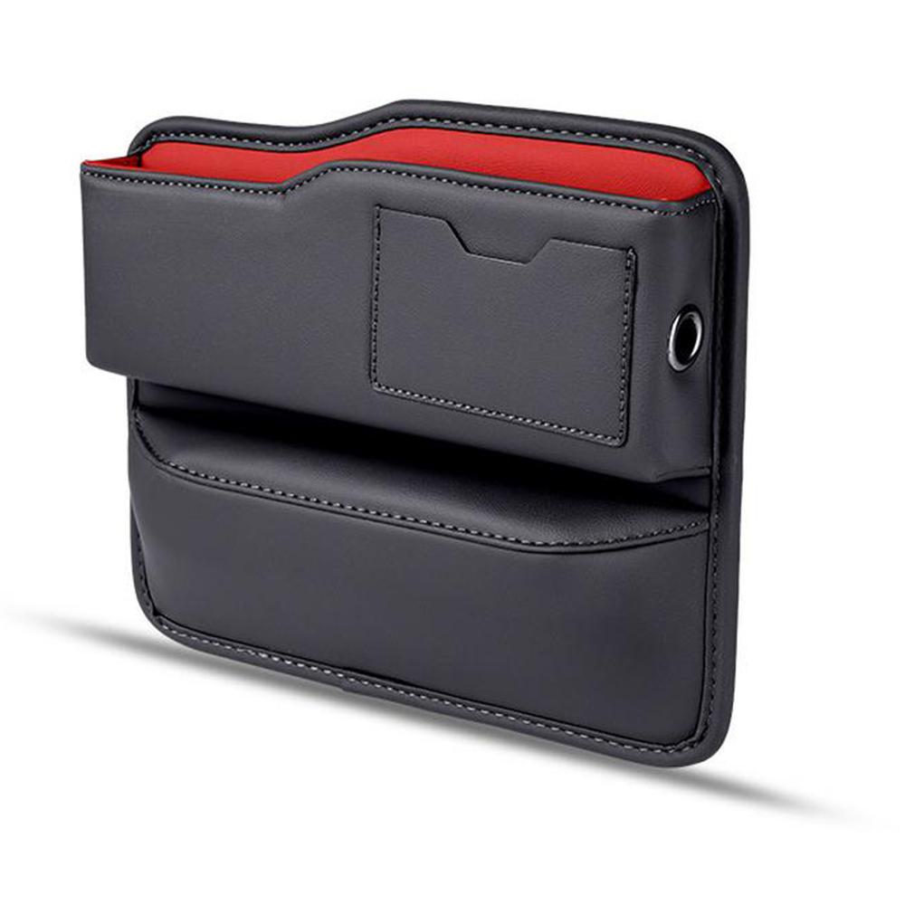 

Органайзер для наполнителя зазоров в автомобильных сиденьях, многофункциональный кожаный наполнитель для автомобильных зазоров, боковое хранилище для автомобильной консоли 0 красный черный