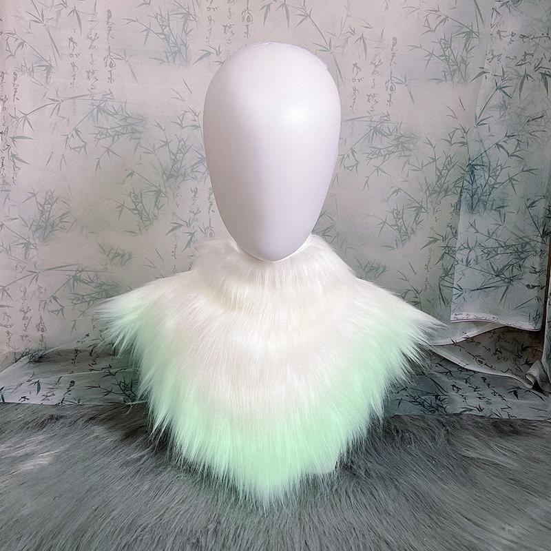 Furry Scarf Bib Collar Vest Fursuits Partial Accessories Short Fur Carnival Party Cosplay Beast Animal Costume Accessories