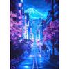 Japanese City Street Canvas Wall Art Anime Scenery Print Aesthetic Japan Town Landscape Poster Tokyo Cityscape Canvas Painting