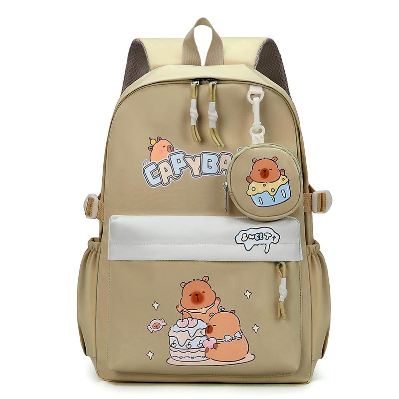 Capybara Backpack Students School Bag Cartoon Bookbag Laptop Travel Rucksack Outdoor Boy Girl Gifts