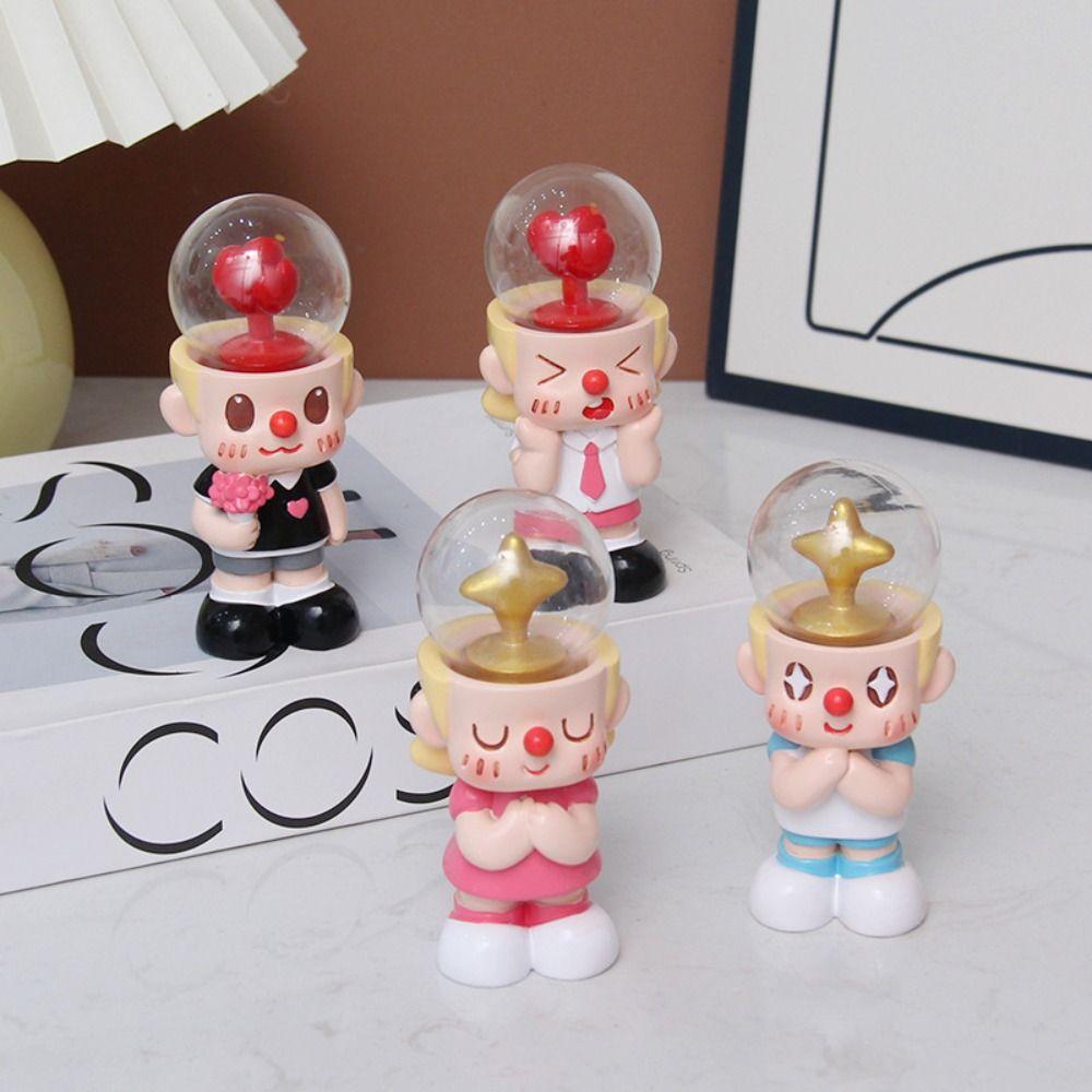 Resin Couple Model Figure Toys Emotional Stability Romantic Brain Couple Ornament  Birthday Gift