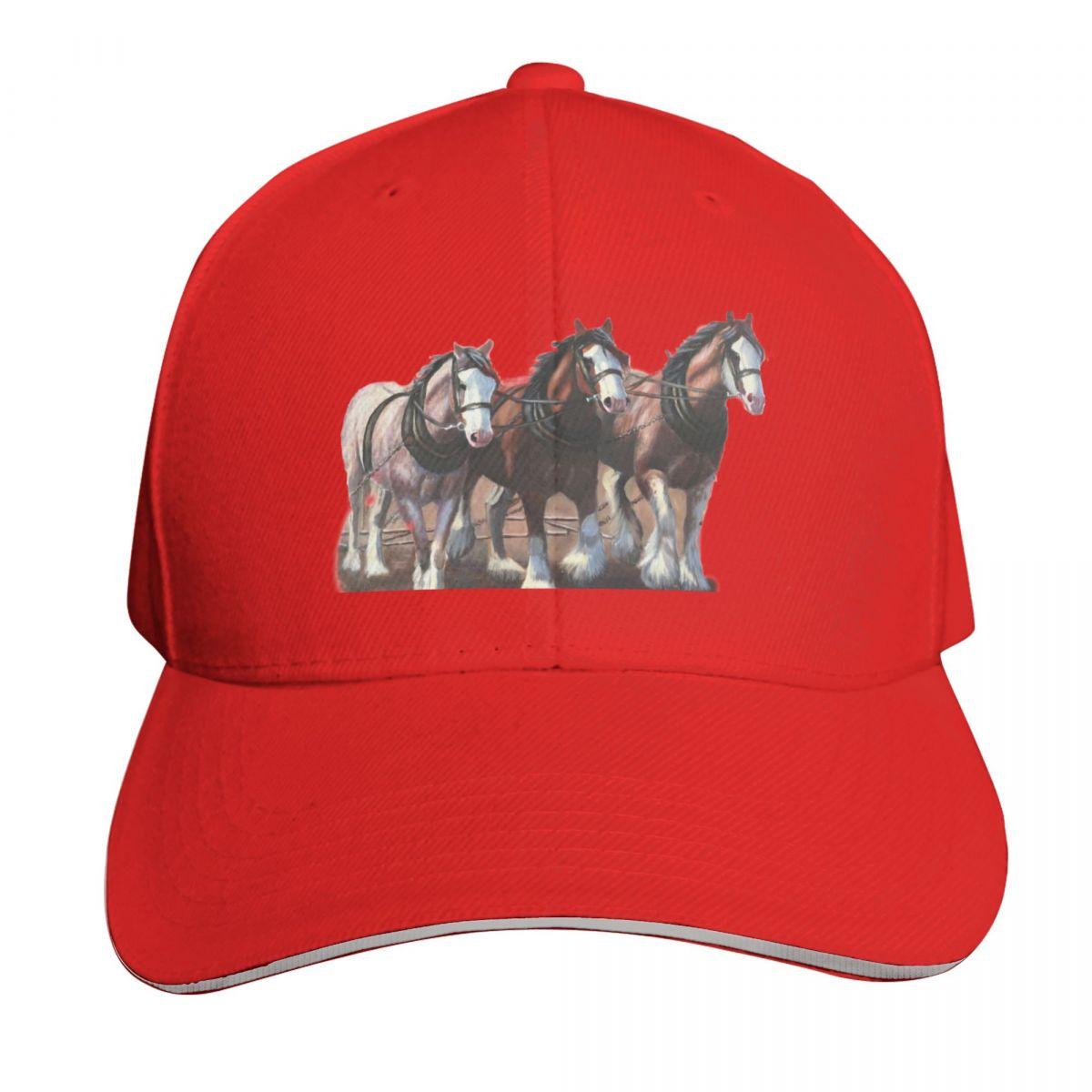 Clydesdale Horses Baseball Cap derby hat Luxury Brand luxury caps Sunscreen Unisexs Womens