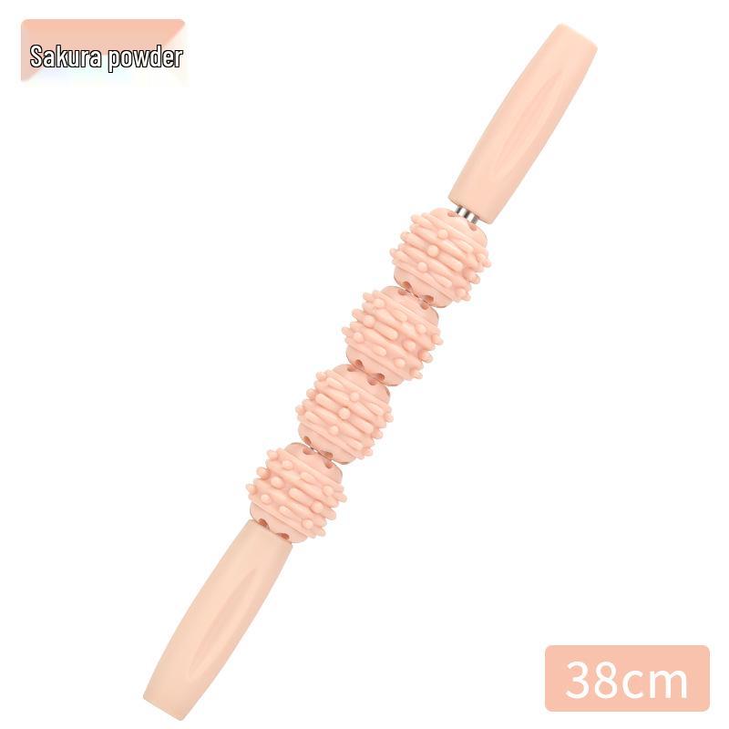 Yoga Wolf Tooth 4-Wheel Massage Stick for Calf Muscle Relaxation and Sensory Integration