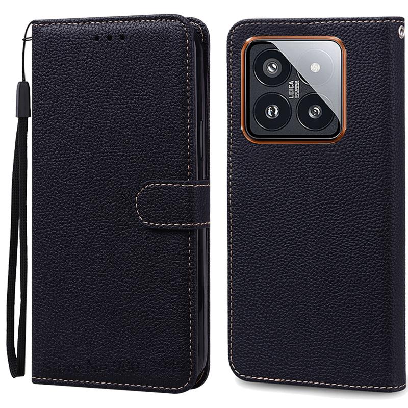 Mi 14 Mi14 Xiaomi14 Pro Case For Xiaomi 14 Case Leather Wallet Flip Case For Xiaomi 14 Pro Cover Coque For Xiaomi Mi 14 Fundas