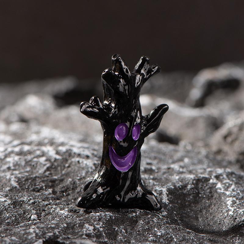 

Микропейзаж Хэллоуин украшения аксессуары Мумия Череп Волшебник без лица Монстр Тыква смола маленькие украшения as the picture