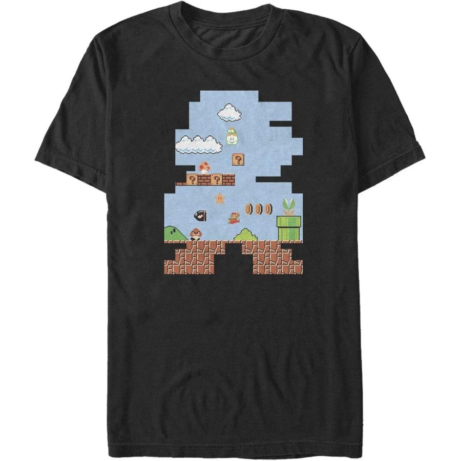 Fifth Sun Men s Nintendo 8-Bit Mario Gameplay Silhouette T-Shirt XXXXXL