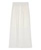 Nigaennikol Linen Stripe Long Skirt_Ivory