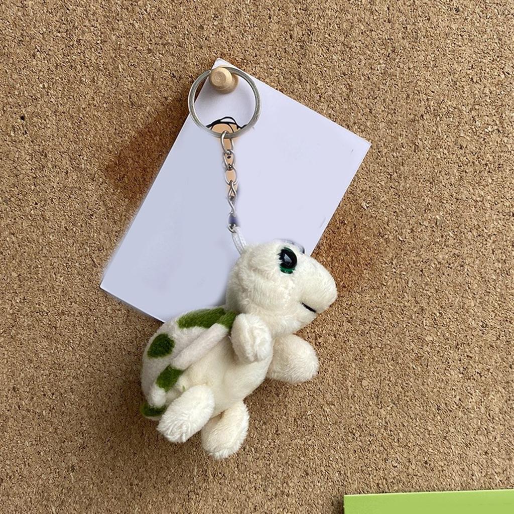 Cartoon Plush Turtle Charm Keychains Sweet Cute Pendant Car Keyring Backpack Decoration Fashion Jewelry for Women Girls