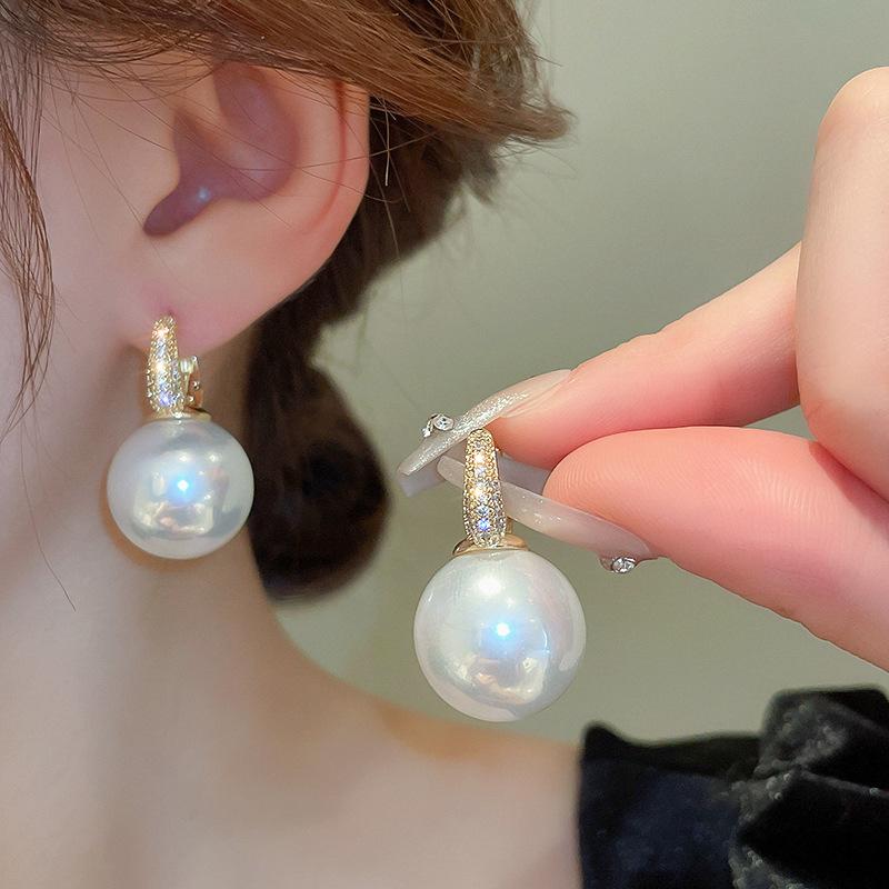 

Корейские модные серьги-капли с искусственным жемчугом и цирконием для женщин, модные массивные серьги золотого цвета, ювелирные изделия, аксессуары для вечеринок