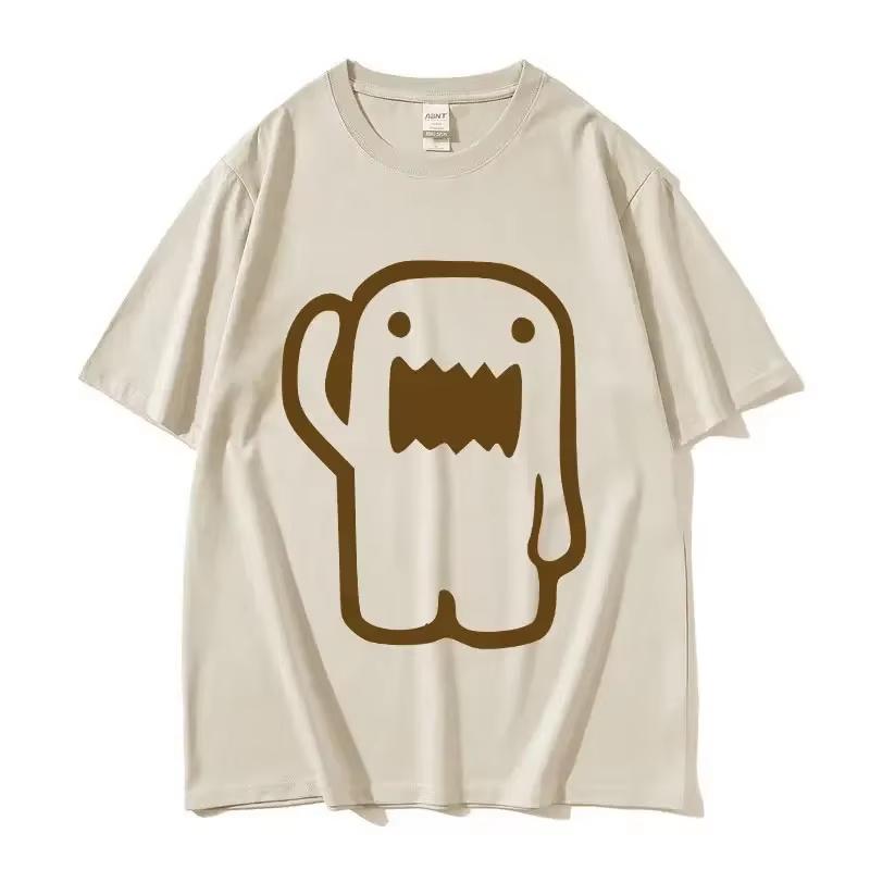 Herre- og dame sommer casual uttrykk trykt T-skjorte trendy mote kort ermet