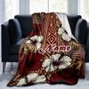 1PC Custom Name Hibiscus Flowers outdooor Flannel blankets Throw Blanket All-Season Throw Gift Bedspread for Couch, Bed, Camping Holiday Birthday gift