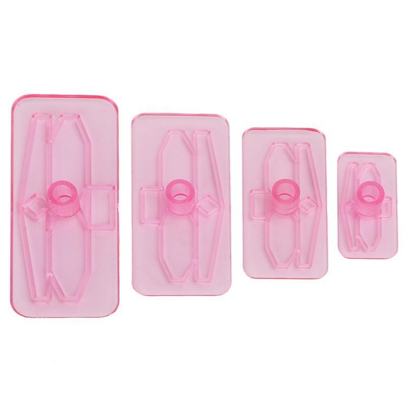Kunststoff Schleife Kuchen Cutter Dekor Mould Icing Cookie Keks Fondant Embosser 4St