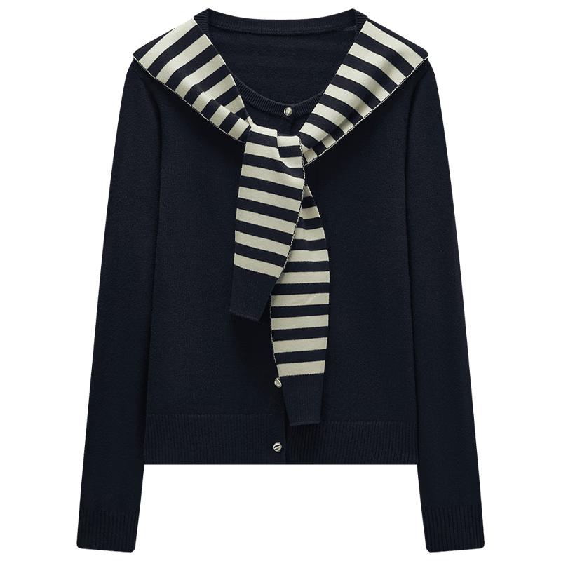 Aijutu Women s Elegant Shawl Style Knitted Cardigan M