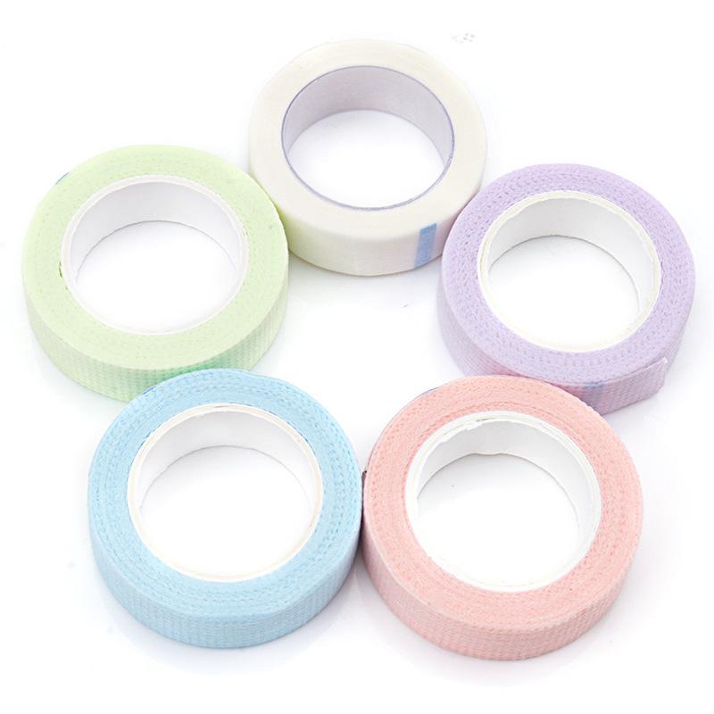 5 Pcs/Set 4.5m Small Non-Woven Colored Eyelashes  Easy-to-tear Tape  Eyelash Isolation Tape