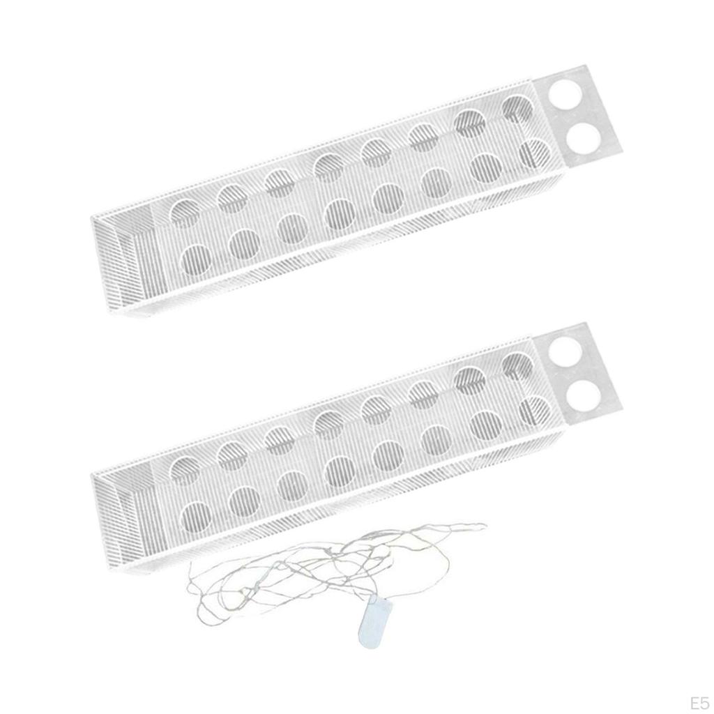 Acrylic Flower Vase 18 Holes Long Rectangle Vases Centerpieces Creative Photo Prop Flowers Holder