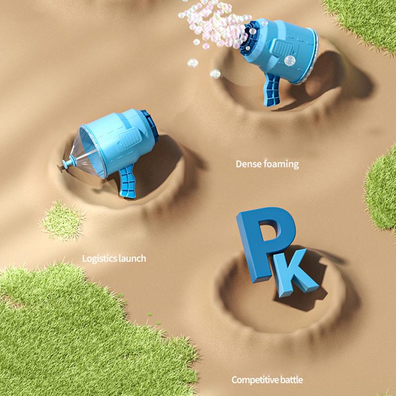 Children'S Wind Bubble Machine Toys Outdoor Interactive Bubble Machine Air Principle Continuous Bubble  Exotic Porous