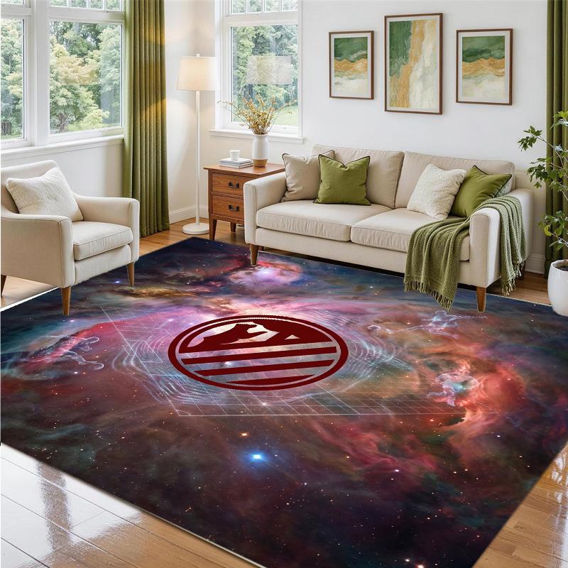 Atletico Madrid Design Crystal Velvet Rug Soft Decorative Mat for Bedroom Entrance