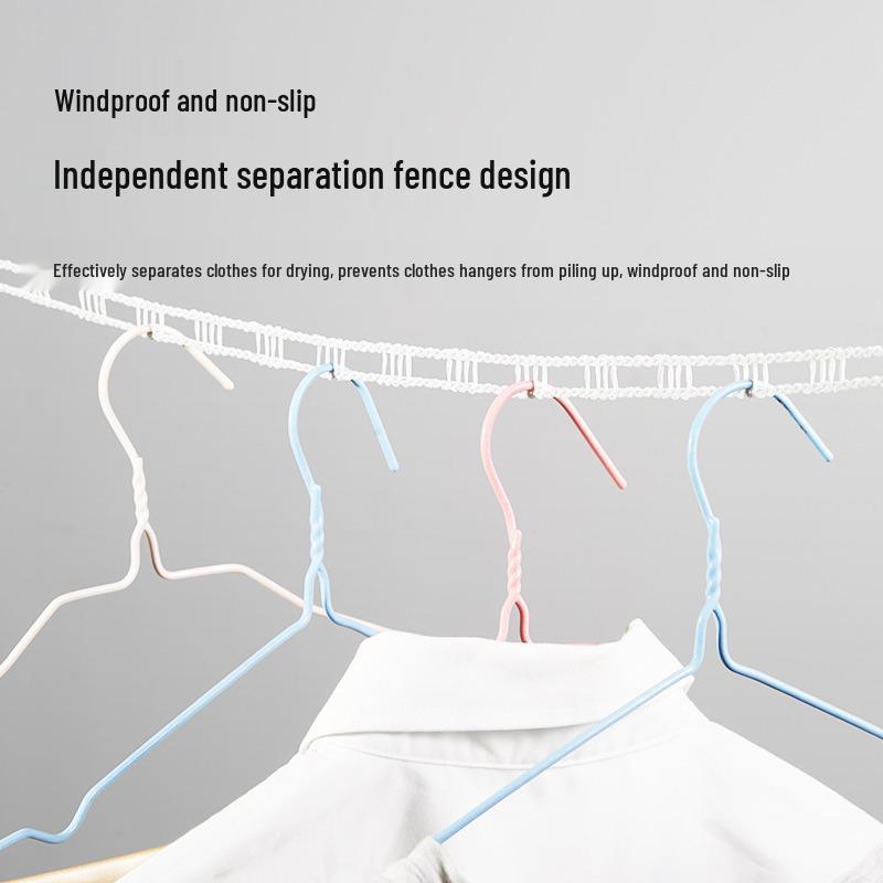 Foldable Windproof Indoor/Outdoor No-Drill Clothesline for Drying and Hanging Quilts