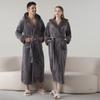 Unisex Jacquardfleece Badrock - Lång, Förtjockad, Plus Size Pyjamas för Höst & Vinter.