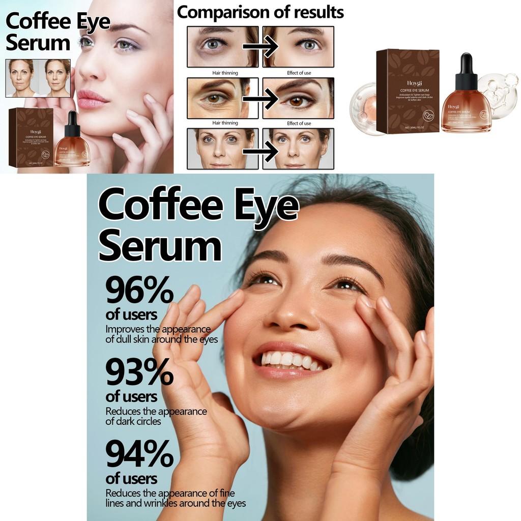 Hoygi Coffee Eye Serum 30ml For Dark Circle Reduction Wrinkle Care Hydrating Firming Treatment
