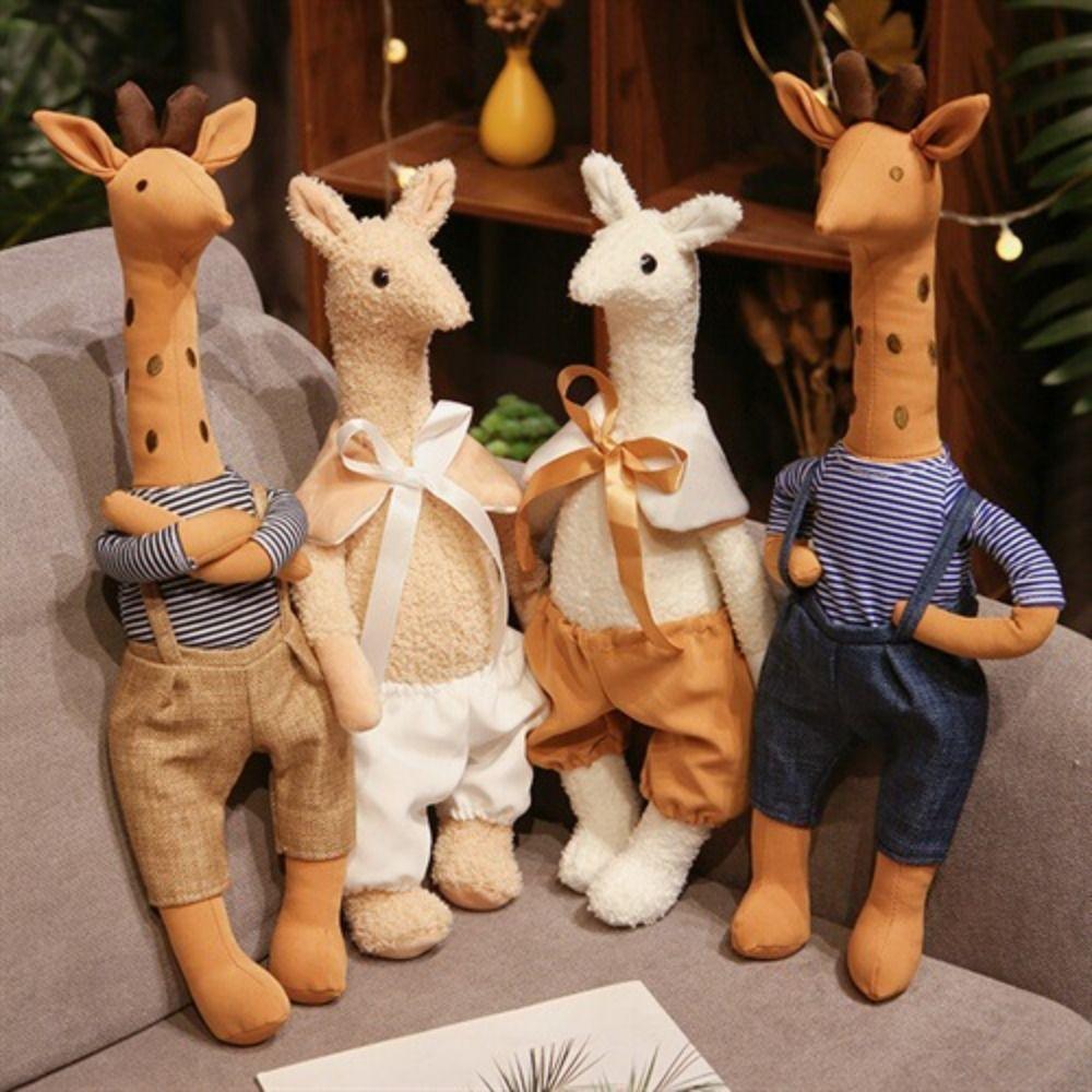 Interactive Stuffed Animal Giraffe Doll Handmade Children Stuffed Alpaca Doll  Birthday Parties