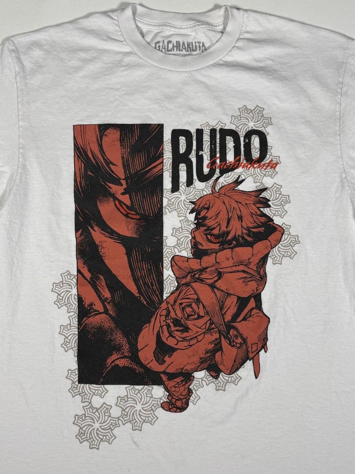 Gachiakuta Rudo Anime Men’s Large White Manga Graphic Tee Unisex T-Shirt M