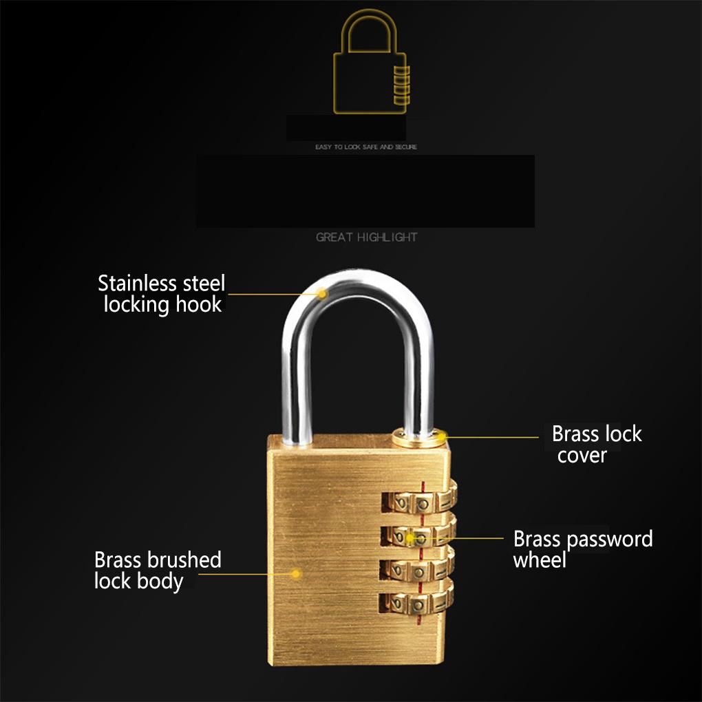 Combination Lock Security Padlock Travel Waterproof Wear-Resistant Drawer Hardware Courtyard Suitcase Cabinet Luggage