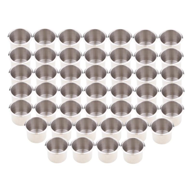 45 Pack Chrome Cup Drink Holder for Boat RV Truck Pontoon Trailer 68x55mm
