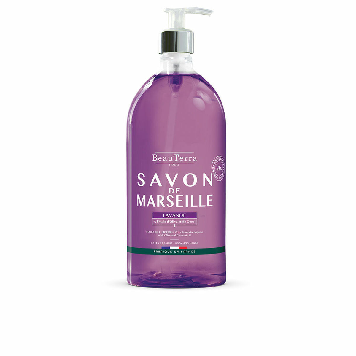 

Savon liquide Beauterra Marseille Mains Universel Lavande 1 L