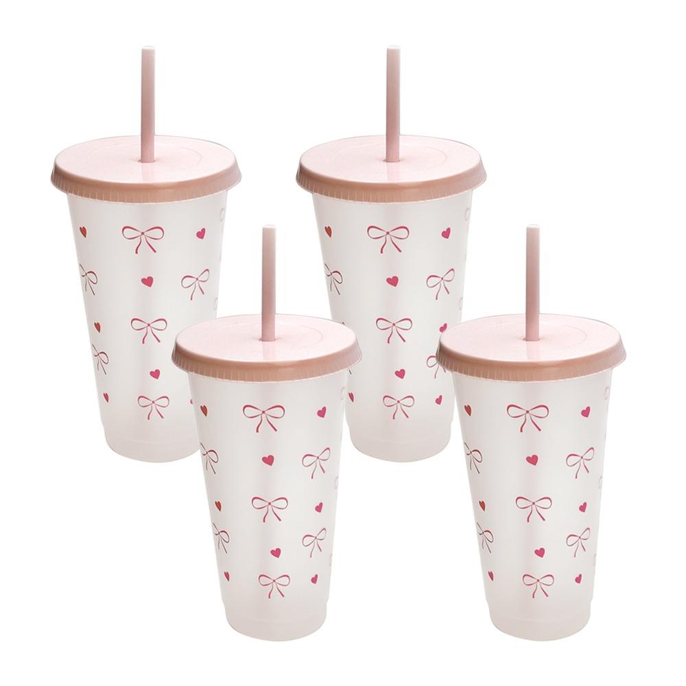 1/4/6Pcs  24oz/700ml With Lids Sippy Summer Sippy Cup Large Capacity Water Cup Drinking Kettle