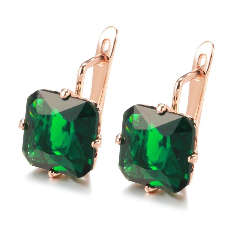 New  Rose Gold Women Earrings Glisten Natural Black Zircon Crystal Flower Earrings High Quality Daily Fine Jewelry
