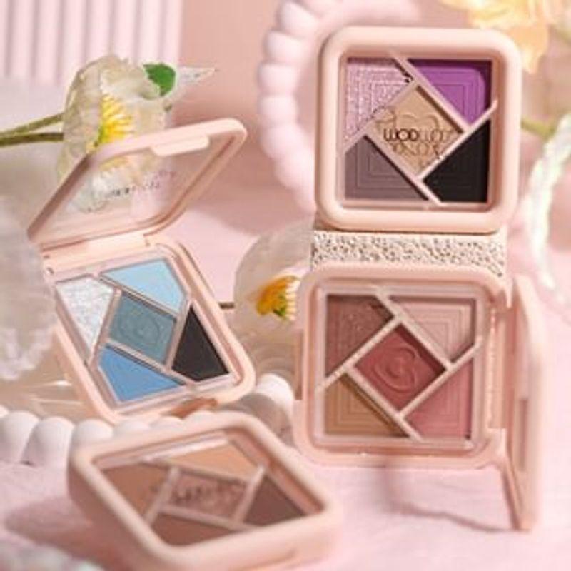 WODWOD - Radiant Five-Color Eyeshadow Palette - 6 Types 04# Smoke Pink - 7.6g