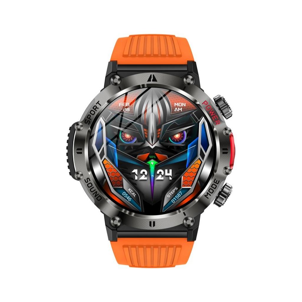 Reloj Inteligente Bluetooth Rainbuvvy HT32 Pantalla Táctil Completa IPS de 1.43 pulgadas 360x360 BLE5.0 Resistente al Agua IP68 Linterna Multicolor Reloj Inteligente Android