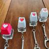 Süße Herz-Tastenkappe Schlüsselanhänger Lustiges Fidget-Spielzeug Tastatur Stressabbau Schlüsselring Schlüsselanhänger Tasche Anhänger Dekoration
